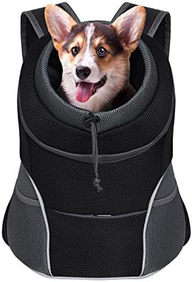 YUDODO Dog Carrier Backpack Pet Cat Backpack Carrier with Breathable Mesh Head Out Front Pack for Travel Hiking Outdoor