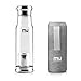MIU COLOR Glass Water Bottle - BPA-Free Bottle with Infuser and Nylon Sleeve, 18 Ounce, Grey