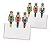 Juvale Christmas Table Place Cards - 100-Pack Paper Tent Cards with Nutcracker Soldier Die Cut Design, Holiday Festive Colorful Dining Table Decoration and Party Supplies, White, 2 x 3.5 Inches