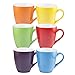 Bruntmor 16 Oz Plain Coffee Mug Set of 6, Large 16 Ounce Ceramic Mugcup Set In Multiple Color, Best Coffee Mug For Your Birthday Gift