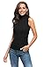 Nasperee Women Sleeveless Mock Turtleneck Tank Tops Slim Fit Stretchy Layer Tee Shirts