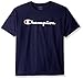 Champion Men's Classic Jersey Script T-Shirt, Navy, 4XL
