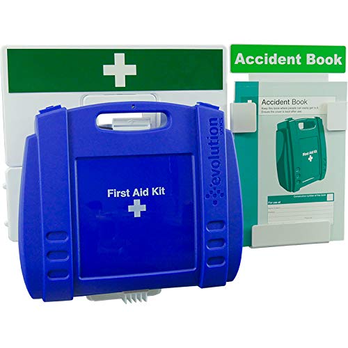 Safety First Aid Catering First Aid Kit & Accident Reporting Point, Large Fully-Stocked British Standard 21-50 Persons