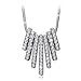 QIANSE 2018 Graduation Gifts Necklace Seven Tubes Pendant Necklaces for Women White Gold Plated Alloy Fashion Jewelry for Women