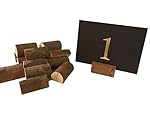 Fonder Mols 20 pack Natural Wood Table Number Cards Place Holder Dispaly Stand DIY Wooden Hessian Table Centerpiece Jute Country Outdoor Wedding Party Decor
