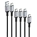 AUKEY USB C Cable to USB 3.0 A Braided [5 Pack] 3.3ft x 3, 6.6ft, 1ft USB Type C Cable Fast Charge for Samsung Galaxy S8 S8 Plus Note 8 Note 9, LG V30 V20 G6 G5, HTC U11/10 primary