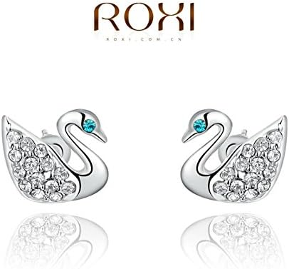 Bling Beauty Jewellry Fashion New Arrival,Exquisite Whiteplated Swan Earrings,Chinese