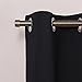 NICETOWN Small Window Valances Curtains - Thermal Insulated Home Decor Blackout Grommet Tier Curtains Drapes for Halloween Decor (29W by 18L + 1.2 Inches Header, Black, 2 Pieces)