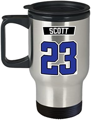 Nathan Scott One Tree Hill Ravens 23 Jersey Coffee Mug Cup (Travel) 16oz One Tree Hill Tv Show Gift Merchandise Accessories Pin Poster Shirt - Gift Fo