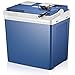 Electric Cooler and Warmer Mini Fridge for Car- 26.4 Quart/27 Cans Car Refrigerator with Automatic Locking Handle, 12V DC Thermoelectric System Portable Car Fridge for Travel, Camping and Picnic