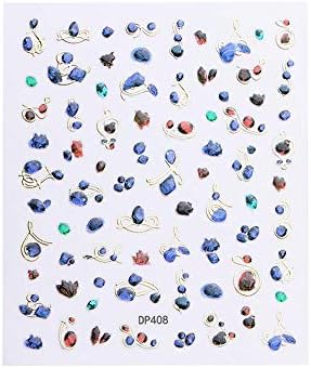 Newkelly 3D Nail Sticker Decal Christmas Series Hot Stamping Applique Cute Women Gifts