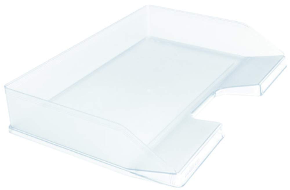 Exacompta - Ref 11723D - Office Letter Trays Combo - 255 x 365 x 55mm in Size, Suitable for A4 Documents, Holds Up To 500 Sheets, Landscape Orientation - Clear