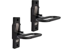 Mytee Products 2 Pack Galvanized Steel Folding Side Step for Trucks & Trailers - Enhanced Safety & Provides Sturdy Platform f