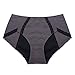 Neione Women Girls Menstrual Period Panties Underwear 3 Pack Blue Beige Gray L