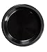Exquisite Party Solids Black Plastic Plates - 7 Inch, 100 Pack, 350 GSM