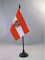 AZ FLAG Austria Table Flag 4x6 in 10x15 cm Eagle Coat of Arms view 2