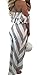 YOMISOY Women's Sexy Ruffle Off The Shoulder Striped 2 Piece Set Outfit Crop Top Skirt Dress