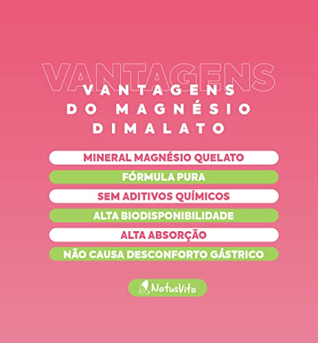 Magnésio Dimalato Puro 120 Cápsulas. Original. Certificado