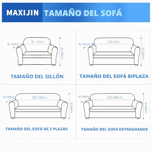 MAXIJIN New Jacquard Sofa Cover for 3 Seater, Super Elastic Non-Slip Sofa Cover, Pet Friendly, 1 Piece Furniture Protector (3 Seater, Light Beige)