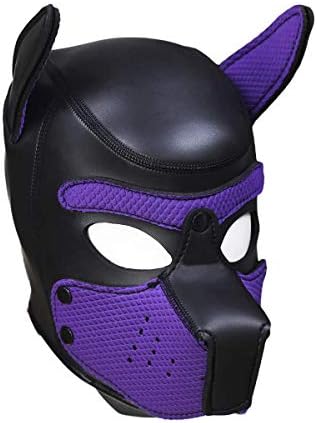 MyCHIC Neoprene Puppy Hood Novelty Dog Head Masks Full Face Mask Party Cosplay Costume