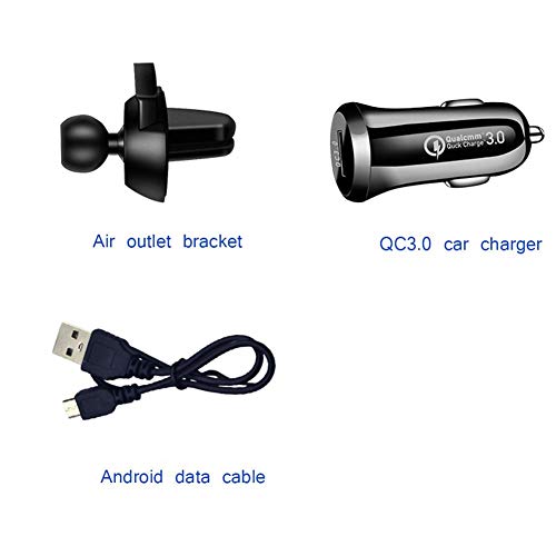 VOVI Wireless Charger Holder for 2-in-1 Car 360° Rotation Vehicle Charger Gravity Sensor Snap-Type Outlet Universal iPhone Samsung Wireless Fast Charger