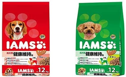 Amazon セット買い アイムス Iams ドッグフード 成犬用 健康維持用 小粒 ラム ライス 12kg Iams ドッグフード 成犬用 健康維持用 小粒 チキン 12kg アイムス Iams ウェット 通販