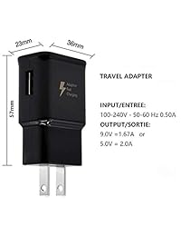 Samsung Fast Charger, Fast Charger for Samsung, Adaptive Fast Charging Wall Charger Adapter Compatible Samsung Galaxy S10 S10+ Plus S9 S9 Plus S8 S8 Plus Note 9 Note 8 S7 Edge S6 Edge Note 5 [2 Pack]