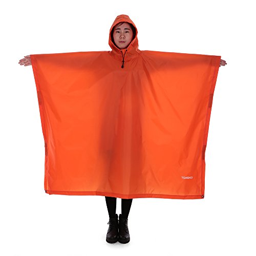 TOM SHOO Regenponcho, regenjas, waterdichte campingtent, dekzeil, 3-in-1 multifunctionele regenhoes voor jagen, kamperen… - Image 4
