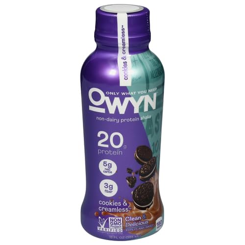 OWYN NON-DAIRY COOKIES & CREAMLESS PROTEIN SHAKE 12...