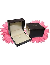 Collar de diamante solitario de corte princesa de oro de 14 quilates (G,I1) de alta calidad