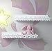 Decorative Floating Book Shelves for Nursery, Kids Bedroom, Teen, Home Decor - Mounted Wall Shelf, Cute Star Design - Wooden Ledge Shelf, Hanging Shelf -Set of 2, Eco-Friendly, White