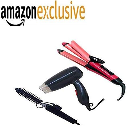 TRENDY TROTTERS 2 in 1 Straightener, Curler and Hair Dryer Styling Tool Combo