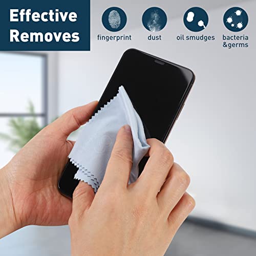 12 Pack Assorted Colors Microfiber Cleaning Cloths Cleans Lenses, Glasses, Screens, Cameras