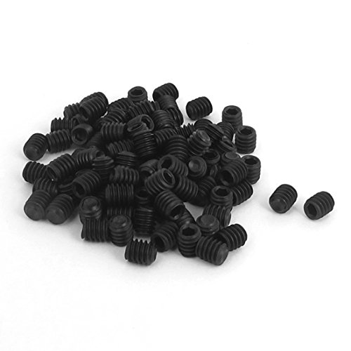 uxcell 8#-32x3/16inch Hex Socket Set Cap Point Grub Screws 100pcs