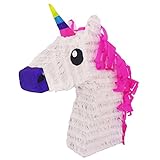 White Unicorn w/Pink Hair Pinata - Mexican Piñata - Handmade in Mexico