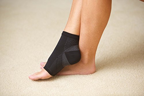 Foot Angel FALW-MC24/6 Anti-Fatigue Compression Foot Sleeve for Plantar Fasciitis Relief, Large/X-Large, Black, L-XL - Thumbnail 3