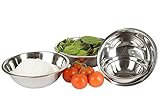 Culinary Depot Mixing Bowls Stainless Steel (Set of 5) Polished Mirror Finish Nesting Bowls ¾, 1 ½, 3, 4, and 5 Quart - Cooking Supplies
