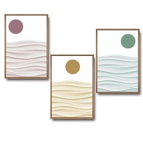 3 Piece Framed Canvas Wall Art for Living Room, Bedroom Buildings Theme Canvas Prints for Home Decoration Ready to Hang - 16"x24"x3 Panels