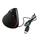 Ergonomic Vertical Mouse Optical USB Wired Mice 1600 DPI 5 Buttons Gaming Mouse for Laptop Computer with 5.58ft Cord (for Small Hands) - Black