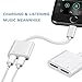 HanPro 2 in 1 Lightning Adapter, Headphone Audio and Charge Adapter, Dual Lightning Splitter for iPhone 7/7 Plus