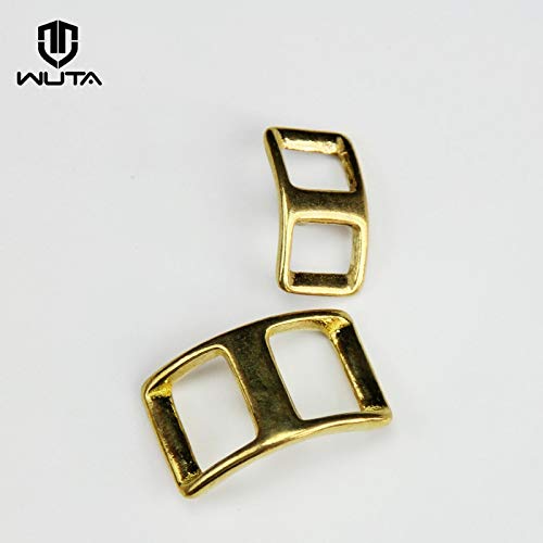 Kamas WUTA Brass Conway Harness Buckle Horse Bridle Tack Belt Biker Nail Buckle DIY Leather Suitable for Quick Connect(Pack of 2/5pcs) - (Size: 2pcs, Color: 003-16mm Inner Width)