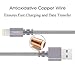 Phone Cable 6FT TIMMY 3 Pack Nylon Braided Charger to Charging USB Cable Compatible iPhone iPad and More (Gray)