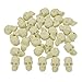 Towashine 30Pcs Mini Plastic Skull Heads Decorations for Halloween Trick Toy Accessories Party 0.79