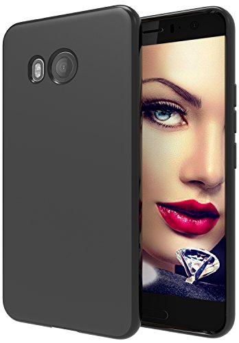 HTC U11 Case,HTC Ocean Case,SLMY(TM)Ultra [Slim Thin] Scratch Resistant TPU Rubber Soft Skin Silicone Protective Cases Cover For HTC Ocean/HTC U11- Black