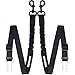 WINSEE Dog Seat Belt, 3 in 1 Multifunctional Pet Safety Belt Bungee Dog Car Harness with 2 Hook Latch & 1 Seatbelt Buckle, Swivel Aluminum Carabiner,Retractable Vehicle Harness