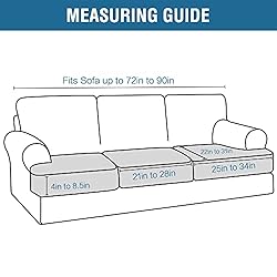 H.VERSAILTEX Stretch 3 Piece T Cushion Sofa