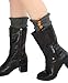 VAMEI Womens Leg Warmers Crochet Knit Boot Cuffs Medium Buttons Socks