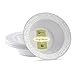 LACE PLASTIC PARTY DISPOSABLE BOWLS | 12 Ounce Hard Round Wedding Soup Bowls | White with Silver Rim, 20 Pack | Elegant and Fancy Heavy Duty Party Supplies Plates for all Holidays and Occasions