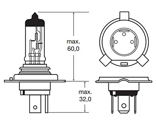 image for ICBEAMER 1 Pair H4 9003/HB2 12V 100W Direct Replace for Auto Vehicle F