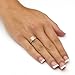 Palm Beach Jewelry 18K Yellow Gold Plated Round Cubic Zirconia Solitaire Engagement Ring